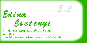 edina csetenyi business card